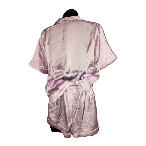 House of Harlow 1960 lavender lilac silk satin look pajama loungewear shorts set - Picture 6 of 14